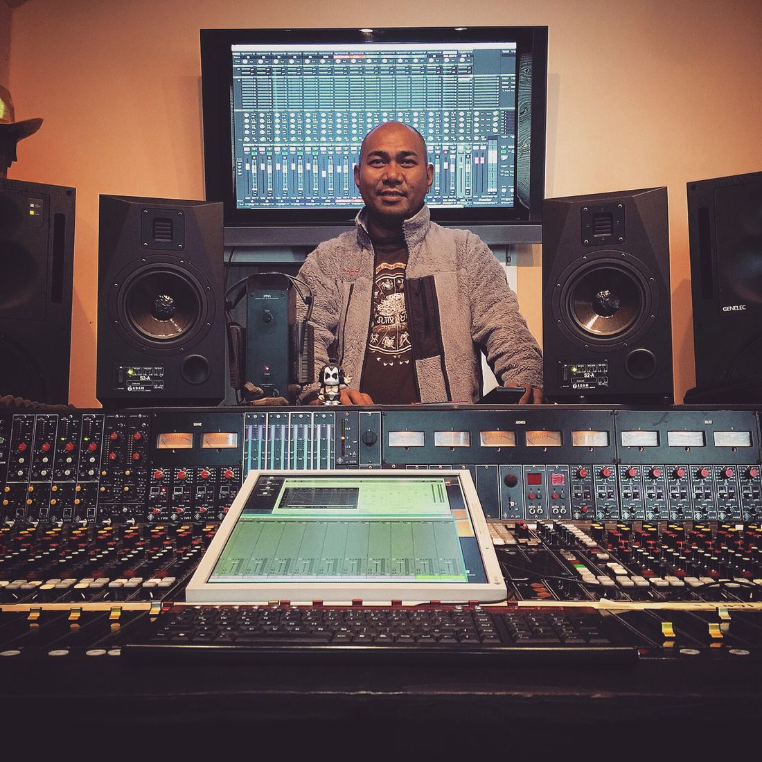 Ramon F. Tenorio Jr. (RAM) at the mixing console